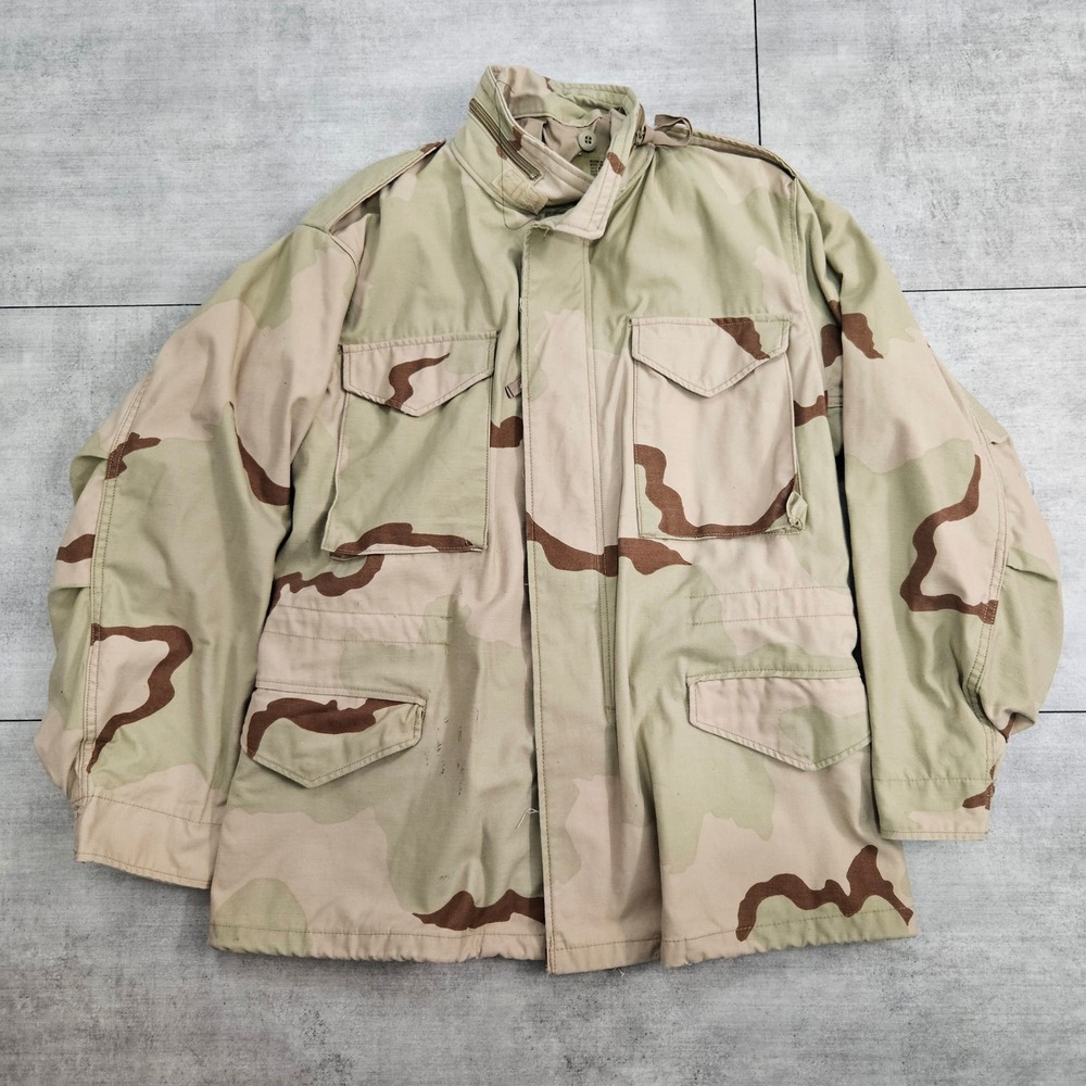 Golden Mfg Co Desert Camo M-65 Field Coat Jacket Mens Medium Regular